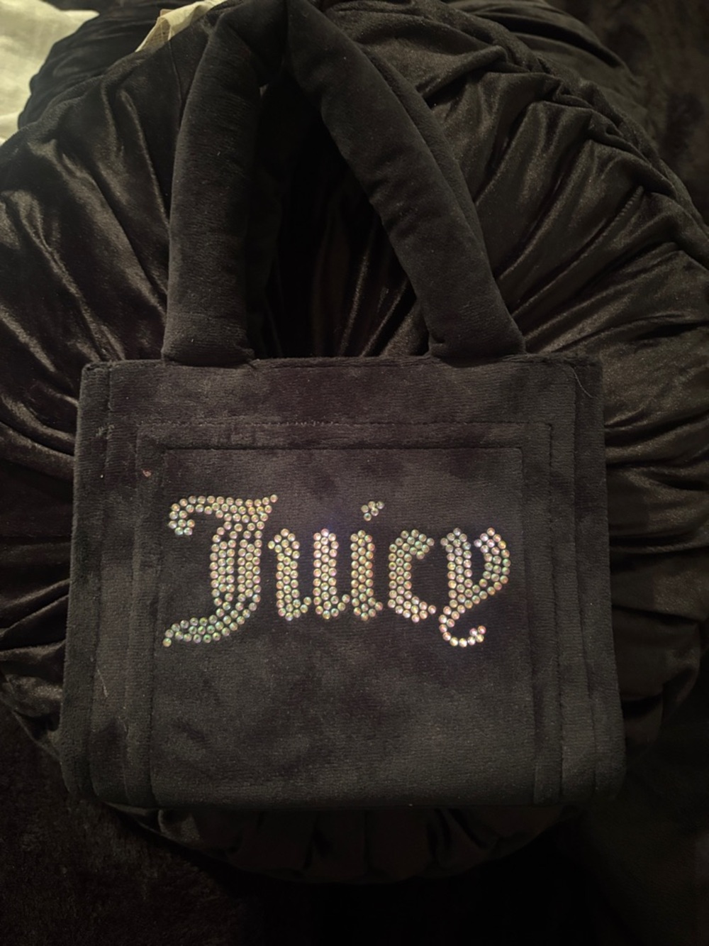 Juicy Couture Black Crystal 'Juicy' Tote